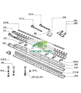 Pletina Taladrada 24 Cuchillas superior