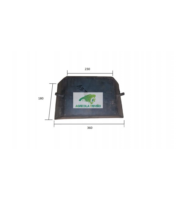 TACO FRONTAL PINZA CANGREJO/TENAZA BLANDO 50SH 360X180X60